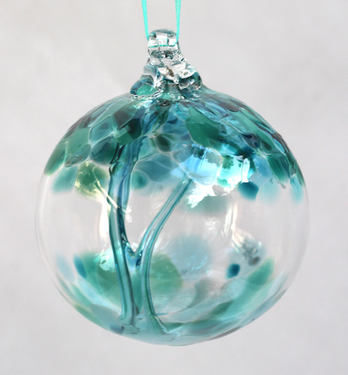 Click to view detail for DB-1080 Ornament Witchball-Teal $37